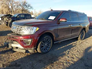 2021 Ford Expedition Max Limited with VIN 1FMJK2AT6MEA39702, listed as a IAAI auction lot 41031989 with 63,852 mi miles. Bid and sale history available at carsss.com. Image 2.
