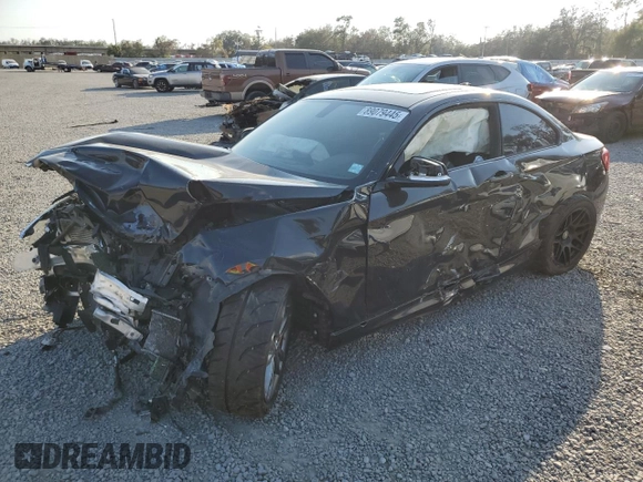 2015 BMW 2 Series M235i with VIN WBA1J7C56FV358181, listed as a Copart auction lot 89079445 with 0 mi miles and Salvage Title. Bid and sale history available at carsss.com. Image 2.