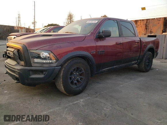 2017 Ram 1500 Rebel with VIN 1C6RR7YTXHS850780, listed as a Copart auction lot 56189055 with 91,040 mi miles and Salvage title. Bid and sale history available at DreamBid. Image 1.