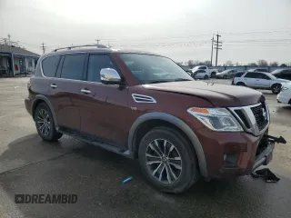 2020 Nissan Armada SL with VIN JN8AY2NC2LX518378, listed as a Copart auction lot 45542265 with 56,386 mi miles and Salvage Title. Bid and sale history available at carsss.com. Image 4.