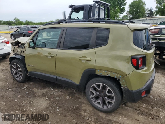 2015 Jeep Renegade Latitude with VIN ZACCJABT4FPB94039, listed as a Copart auction lot 55225915 with 169,914 mi miles and Salvage Title. Bid and sale history available at DreamBid. Image 2.