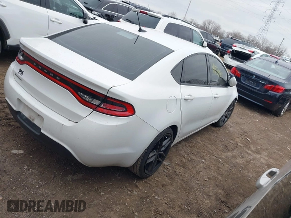 2016 Dodge Dart SE with VIN 1C3CDFAA1GD555395, listed as a IAAI auction lot 41854501 with 168,777 mi miles. Bid and sale history available at carsss.com. Image 4.