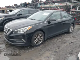2016 Hyundai Sonata 2.4L with VIN 5NPE24AF7GH280779, listed as a IAAI auction lot 41559208 with 119,068 mi miles and . Bid and sale history available at carsss.com. Image 2.