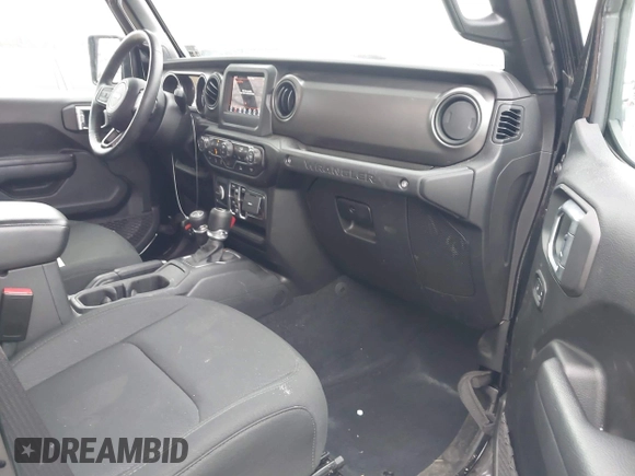 2022 Jeep Wrangler Unlimited Willys Sport with VIN 1C4HJXDN3NW132771, listed as a IAAI auction lot 41052274 with 33,302 mi miles and . Bid and sale history available at DreamBid. Image 5.