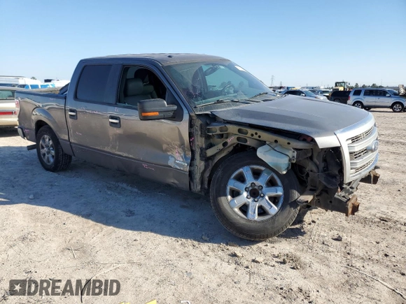 2014 Ford F-150 XL with VIN 1FTFW1CTXEKD30308, listed as a Copart auction lot 46358665 with 217,885 mi miles and Salvage Title. Bid and sale history available at DreamBid. Image 4.