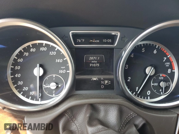 2013 Mercedes-Benz M 350 with VIN 4JGDA5HB1DA235004, listed as a Copart auction lot 59110965 with 91,075 mi miles and Salvage title. Bid and sale history available at DreamBid. Image 9.