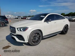2021 Mercedes-Benz GLE 53 AMG with VIN 4JGFD6BB4MA327187, listed as a Copart auction lot 62462545 with 74,997 mi miles and Clean title. Bid and sale history available at DreamBid. Image 1.