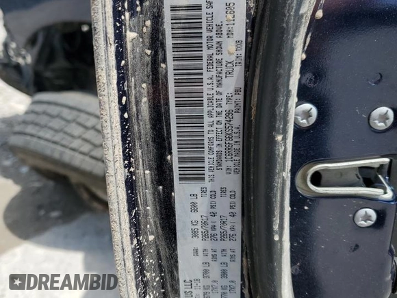 2019 Ram 1500 Tradesman with VIN 1C6RR6FG6KS574296, listed as a Copart auction lot 61586525 with 67,544 mi miles and Salvage title. Bid and sale history available at DreamBid. Image 12.
