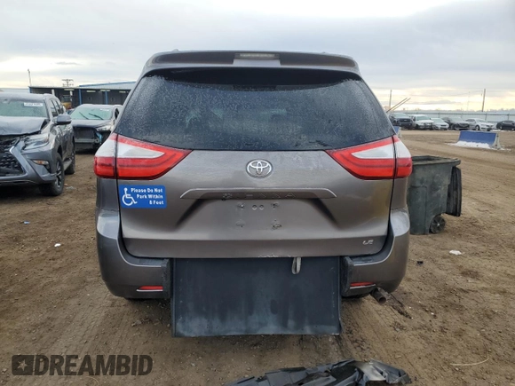 2015 Toyota Sienna LE AAS with VIN 5TDKK3DC7FS600755, listed as a Copart auction lot 45329985 with 228,301 mi miles and Salvage Title. Bid and sale history available at carsss.com. Image 6.