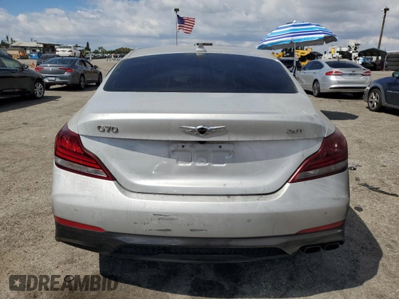 2019 Genesis G70 2.0T Advanced with VIN KMTG44LA9KU027242, listed as a Copart auction lot 71632864 with 72,288 mi miles and Salvage Title. Bid and sale history available at carsss.com. Image 6.