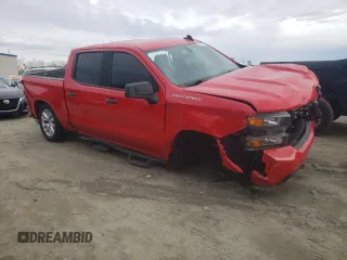 2020 Chevrolet Silverado 1500 Custom with VIN 3GCPWBEH9LG353375, listed as a Copart auction lot 43053215 with 47,410 mi miles and Salvage Title. Bid and sale history available at carsss.com. Image 4.