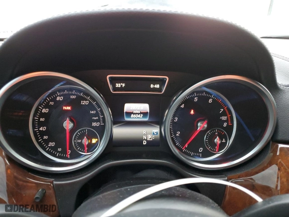 2017 Mercedes-Benz GLS with VIN 4JGDF7DE8HA957380, listed as a Copart auction lot 42031935 with 86,042 mi miles and Salvage Title. Bid and sale history available at carsss.com. Image 9.