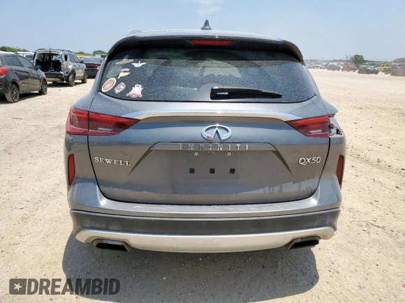 2021 Infiniti QX50 Essential с VIN 3PCAJ5CA4MF101584, выставлен на аукционе Copart как лот 57324295 с пробегом Не указан миль и Списание • Salvage title. История ставок и продаж доступна на DreamBid. Изображение 6.