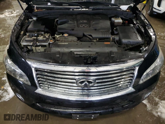 2012 Infiniti QX56 7-passenger with VIN JN8AZ2NE5C9015530, listed as a Copart auction lot 78957604 with 120,104 mi miles and Salvage Title. Bid and sale history available at carsss.com. Image 12.