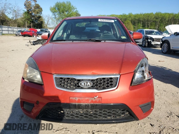 2010 Kia Rio LX with VIN KNADH4A32A6678111, listed as a Copart auction lot 52632895 with 98,392 mi miles and Salvage Title. Bid and sale history available at carsss.com. Image 5.