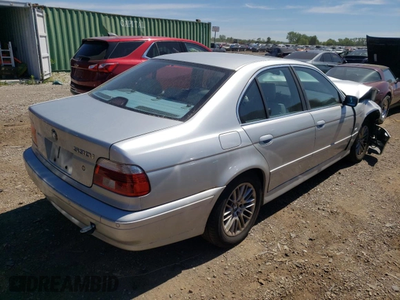 2002 BMW 5 Series 530iA with VIN WBADT63482CH99957, listed as a Copart auction lot 58257424 with 156,747 mi miles and Salvage Title. Bid and sale history available at carsss.com. Image 3.