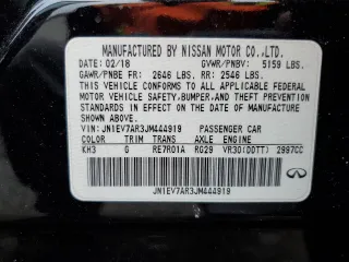 2018 Infiniti Q50 Luxe with VIN JN1EV7AR3JM444919, listed as a Copart auction lot 46714605 with 62,676 mi miles and Salvage Title. Bid and sale history available at carsss.com. Image 14.