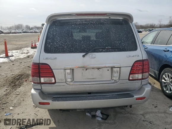 2006 Lexus LX 470 z VIN JTJHT00W964006862, wystawiony jako Copart lot #45719875 z przebiegiem 197 785 mil mil oraz Szkoda całkowita • Salvage title. Historia ofert i sprzedaży dostępna na DreamBid. Obrazek 6.