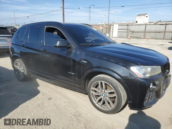 2017 BMW X3 xDrive35i with VIN 5UXWX7C59H0U41674, listed as a Copart auction lot 50732755 with Not Provided miles and Clean Title. Bid and sale history available at DreamBid. Image 4.