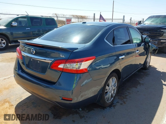 2015 Nissan Sentra S with VIN 3N1AB7AP8FY324463, listed as a IAAI auction lot 41738235 with 159,024 mi miles. Bid and sale history available at carsss.com. Image 4.