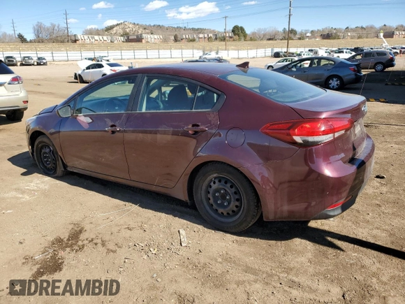 2017 Kia Forte LX with VIN 3KPFK4A7XHE025479, listed as a Copart auction lot 46625795 with 104,038 mi miles and Salvage Title. Bid and sale history available at carsss.com. Image 2.