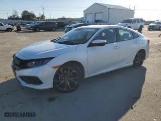 2019 Honda Civic Sedan Sport with VIN 19XFC2F88KE049418, listed as a Copart auction lot 49875945 with 57,619 mi miles and Salvage Title. Bid and sale history available at carsss.com. Image 1.
