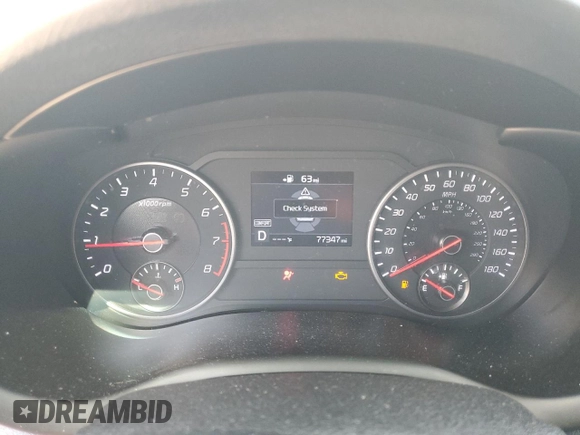 2020 Kia Stinger GT with VIN KNAE35LC8L6072093, listed as a Copart auction lot 77596574 with 77,347 mi miles and Salvage Title. Bid and sale history available at DreamBid. Image 9.