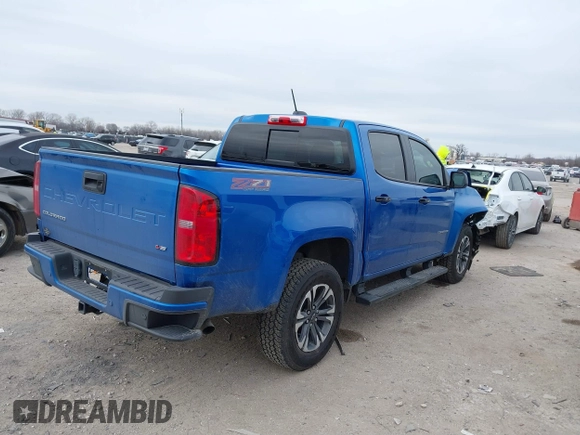 2022 Chevrolet Colorado 4WD Z71 with VIN 1GCGTDEN1N1316915, listed as a IAAI auction lot 41636710 with 13,543 mi miles and . Bid and sale history available at DreamBid. Image 4.