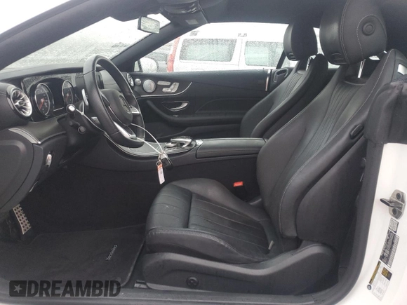2018 Mercedes-Benz E-Class E 400 with VIN WDD1K6FB3JF041124, listed as a Copart auction lot 43188985 with 19,654 mi miles and Salvage Title. Bid and sale history available at carsss.com. Image 7.
