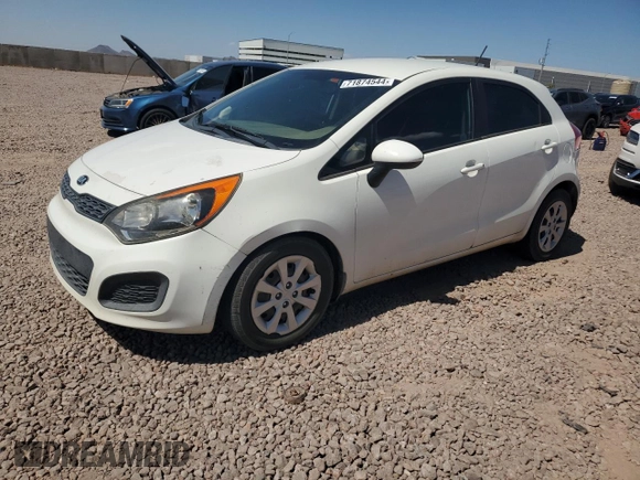 2013 Kia Rio LX with VIN KNADM5A3XD6295085, listed as a Copart auction lot 71874544 with 124,282 mi miles and Clean Title. Bid and sale history available at carsss.com. Image 1.