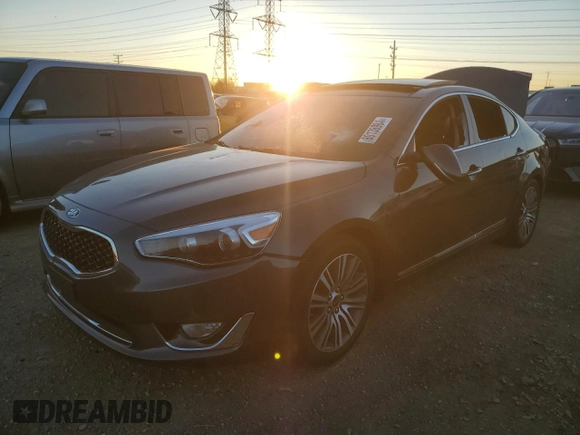 2015 Kia Cadenza Premium with VIN KNALN4D75F5193364, listed as a Copart auction lot 80138984 with 61,361 mi miles and Salvage Title. Bid and sale history available at carsss.com. Image 1.