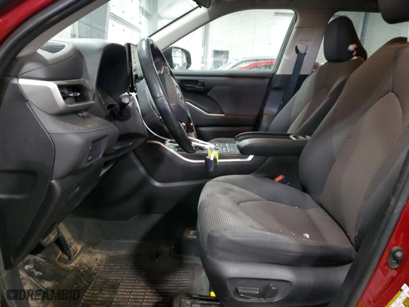 2021 Toyota Highlander L with VIN 5TDBZRBH5MS061885, listed as a Copart auction lot 45164335 with 98,146 mi miles and Salvage Title. Bid and sale history available at carsss.com. Image 7.