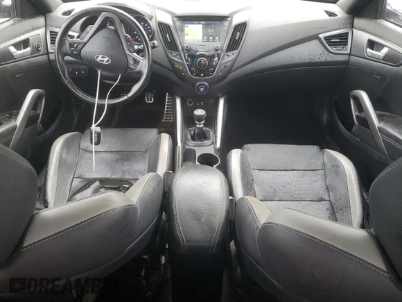 2016 Hyundai Veloster Turbo with VIN KMHTC6AEXGU284947, listed as a Copart auction lot 71740474 with 116,198 mi miles and Salvage Title. Bid and sale history available at carsss.com. Image 8.