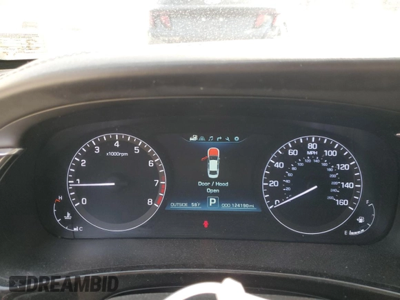 2015 Hyundai Equus Signature with VIN KMHGH4JH0FU094641, listed as a Copart auction lot 46904905 with 124,190 mi miles and Salvage Title. Bid and sale history available at DreamBid. Image 9.