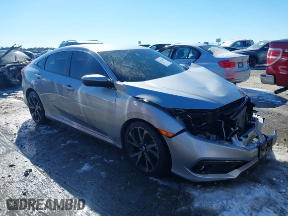 2019 Honda Civic Sport with VIN 2HGFC2F85KH605786, listed as a IAAI auction lot 41621480 with 66,438 mi miles and . Bid and sale history available at DreamBid. Image 1.