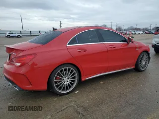 2015 Mercedes-Benz CLA 45 AMG with VIN WDDSJ5CB0FN204556, listed as a Copart auction lot 43118495 with 70,896 mi miles and Salvage Title. Bid and sale history available at DreamBid. Image 3.