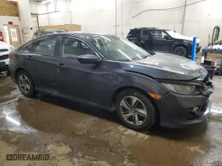 2019 Honda Civic Sedan LX with VIN 2HGFC2F62KH571885, listed as a Copart auction lot 48181775 with 57,899 mi miles and Salvage Title. Bid and sale history available at carsss.com. Image 4.
