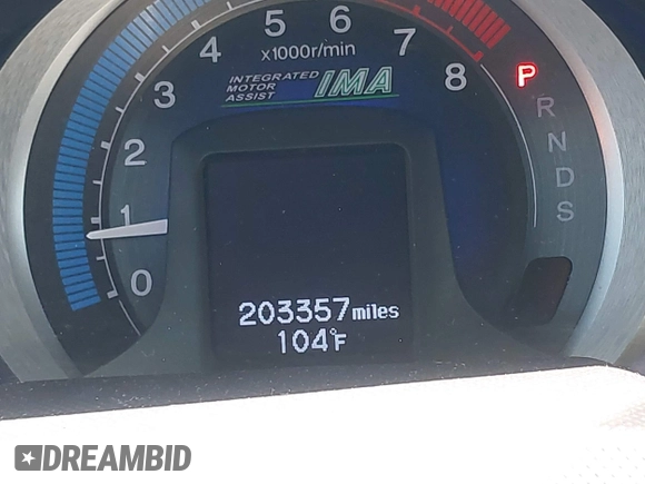 2010 Honda Insight EX with VIN JHMZE2H74AS041533, listed as a IAAI auction lot 42675766 with 203,357 mi miles and . Bid and sale history available at DreamBid. Image 15.