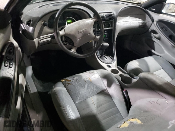 2001 Ford Mustang GT Deluxe with VIN 1FAFP42X61F186011, listed as a Copart auction lot 43812845 with 96,864 mi miles and Salvage Title. Bid and sale history available at carsss.com. Image 8.