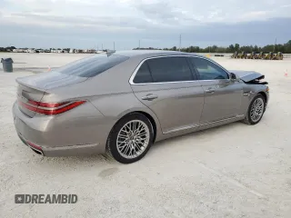 2021 Genesis G90 Premium with VIN KMTF34PA1MU088127, listed as a Copart auction lot 79905313 with 6,214 mi miles and . Bid and sale history available at carsss.com. Image 3.