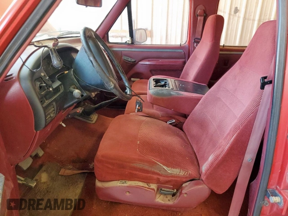 1995 Ford F-350 with VIN 1FTJW35F5SEA46141, listed as a Copart auction lot 63977585 with 386,819 mi miles and Salvage title. Bid and sale history available at DreamBid. Image 7.