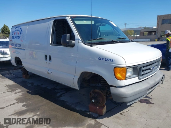 2003 Ford Econoline Cargo with VIN 1FTNE24L23HB81499, listed as a IAAI auction lot 41944485 with 86,629 mi miles and . Bid and sale history available at DreamBid. Image 1.