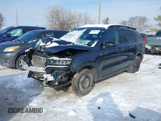 2022 Kia Sorento X-Line S with VIN 5XYRLDLC2NG157333, listed as a IAAI auction lot 41281385 with 26,914 mi miles. Bid and sale history available at carsss.com. Image 2.