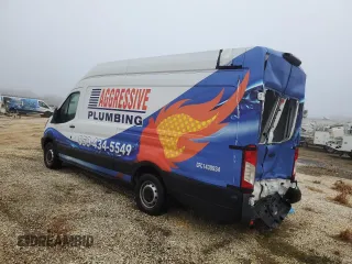 2019 Ford Transit Cargo with VIN 1FTBW3XG1KKB53408, listed as a Copart auction lot 88940825 with 43,249 mi miles and Salvage Title. Bid and sale history available at carsss.com. Image 2.