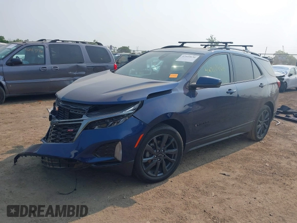 2022 Chevrolet Equinox RS with VIN 3GNAXMEV1NS185324, listed as a IAAI auction lot 42410636 with 44,347 mi miles and . Bid and sale history available at DreamBid. Image 18.