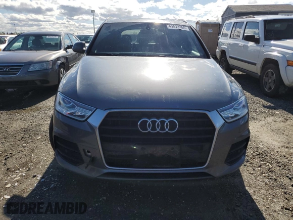 2017 Audi Q3 Premium with VIN WA1BCCFS8HR016507, listed as a Copart auction lot 43873265 with 81,920 mi miles and Salvage Title. Bid and sale history available at carsss.com. Image 5.