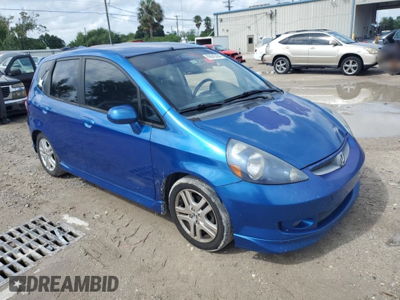 2008 Honda Fit Sport with VIN JHMGD38648S059693, listed as a Copart auction lot 69943294 with 193,114 mi miles and Salvage Title. Bid and sale history available at carsss.com. Image 4.