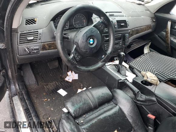 2007 BMW X3 3.0si with VIN WBXPC93477WF16698, listed as a Copart auction lot 61415625 with Not provided miles and Salvage title. Bid and sale history available at DreamBid. Image 8.