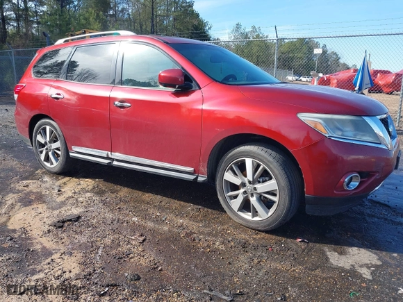 2013 Nissan Pathfinder SL with VIN 5N1AR2MN0DC629317, listed as a IAAI auction lot 41468177 with 157,286 mi miles. Bid and sale history available at carsss.com. Image 1.