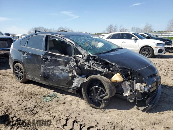 2012 Toyota Prius One with VIN JTDKN3DU7C1613014, listed as a Copart auction lot 47034215 with 0 mi miles and Salvage Title. Bid and sale history available at carsss.com. Image 4.